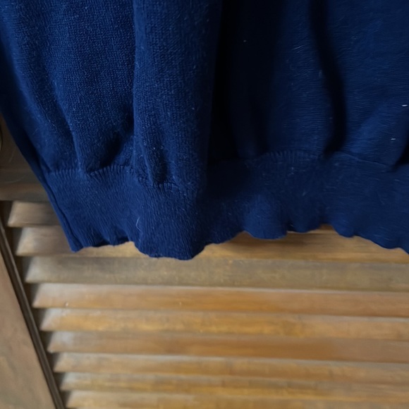 Women’s sweater XL by Oxhnitstore barely worn. Navy blue pink and yellow striped - Picture 6 of 6